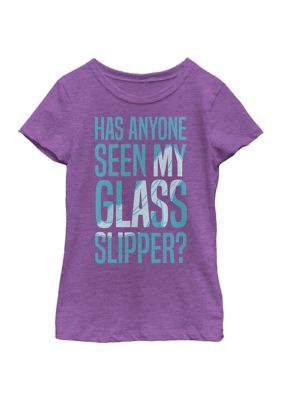Disney Princess Girls 4-6x Missing Slipper Graphic T-Shirt, Purple, X-Large