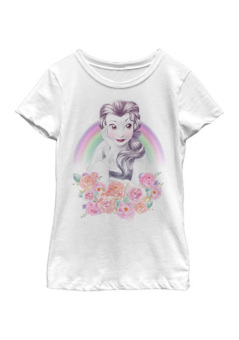 Disney Princess Girls 4-6x Floral Belle Graphic T-Shirt