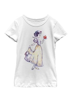 Girls 46x Disney Princess Watercolor Snow Graphic Top