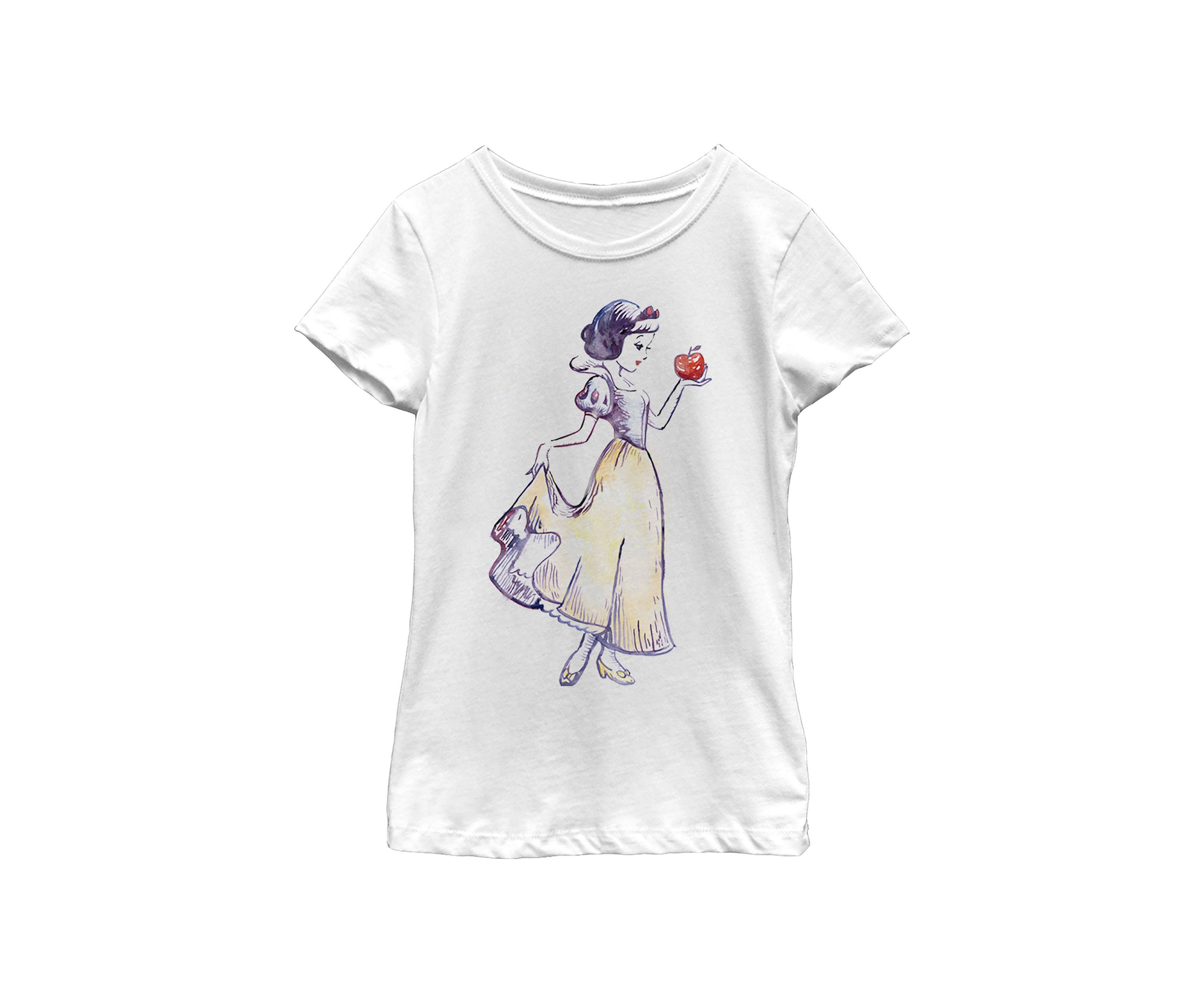 Girls 46x Disney Princess Watercolor Snow Graphic Top