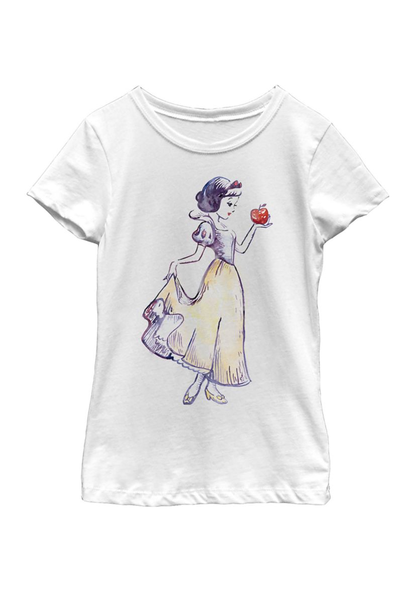 Girls 46x Disney Princess Watercolor Snow Graphic Top