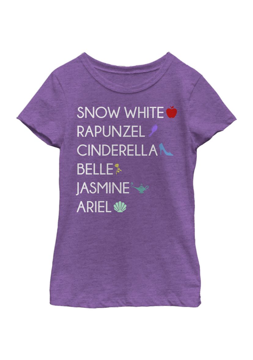 Girls 4-6x  Princess List Graphic T-Shirt