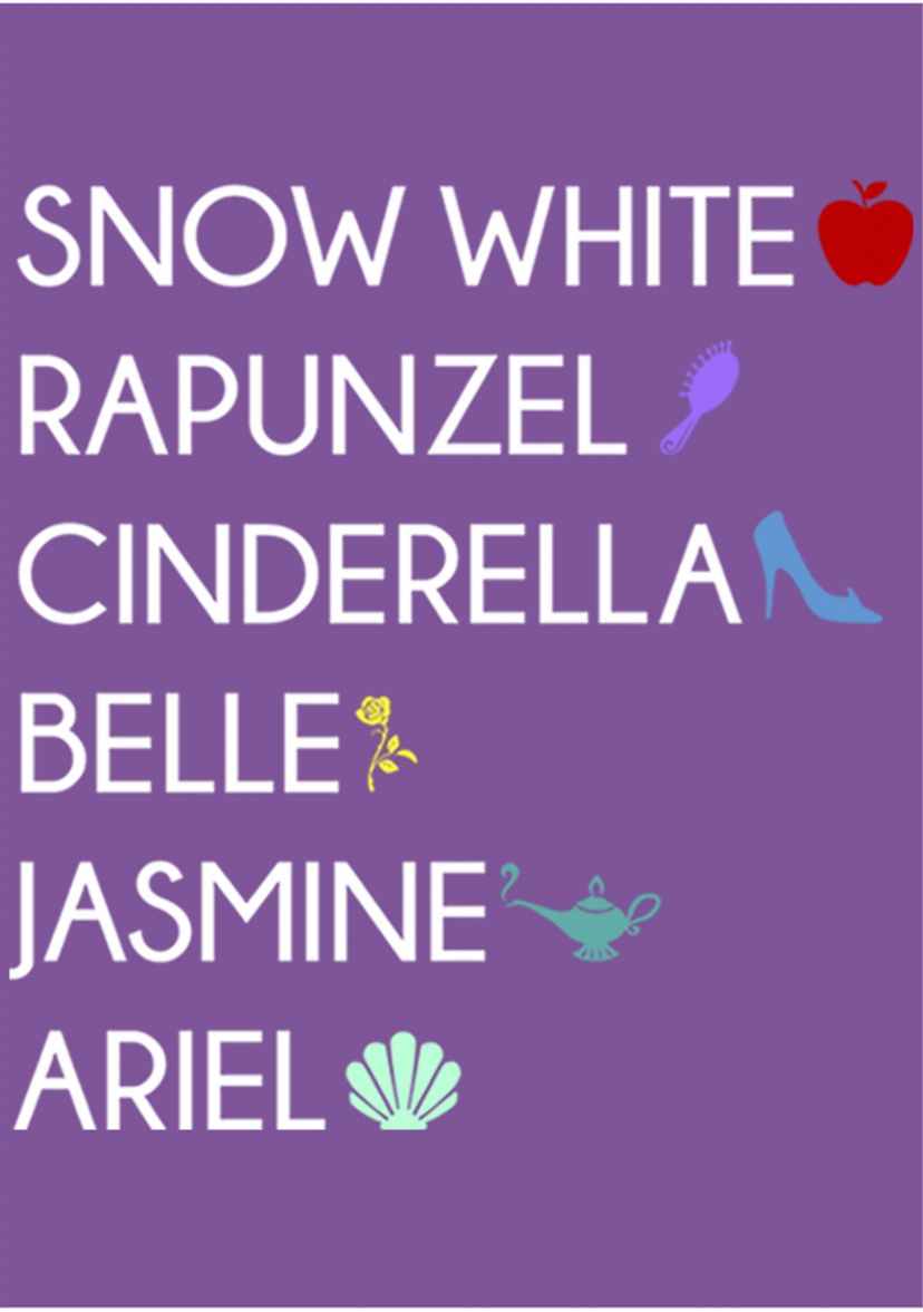 Girls 4-6x  Princess List Graphic T-Shirt