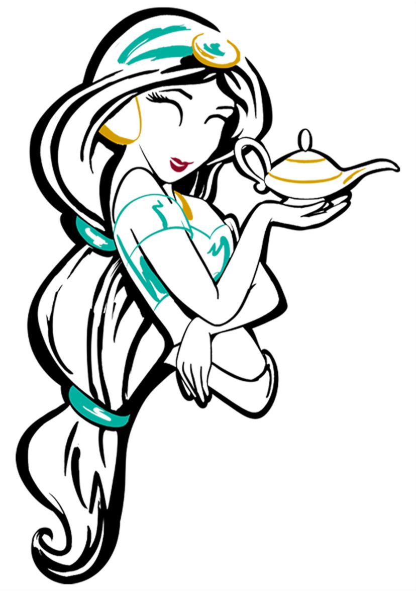 Girls 4-6x Line Art Jasmine Top