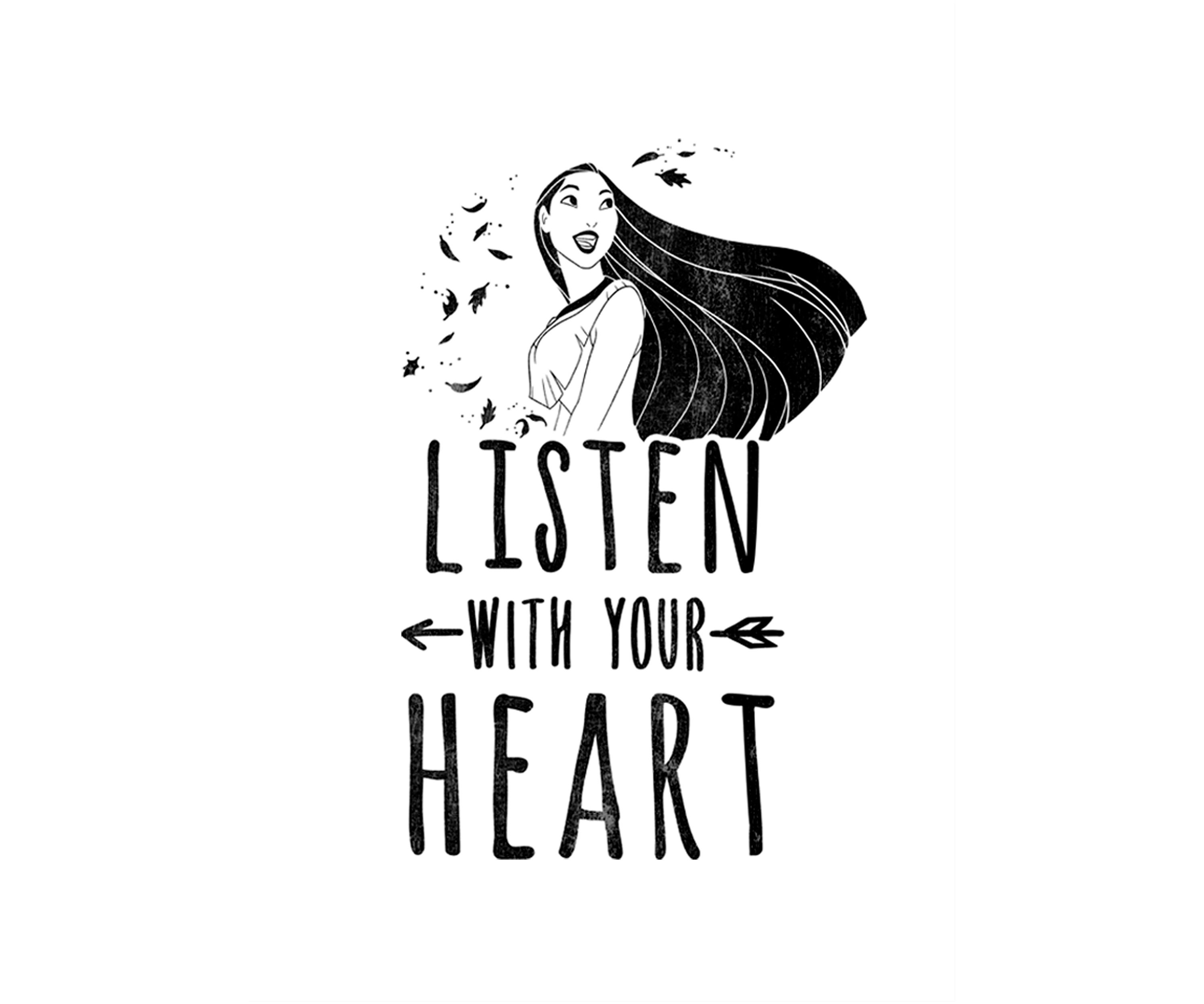 Girls 4-6x Listen With Your Heart Pocahontas Top