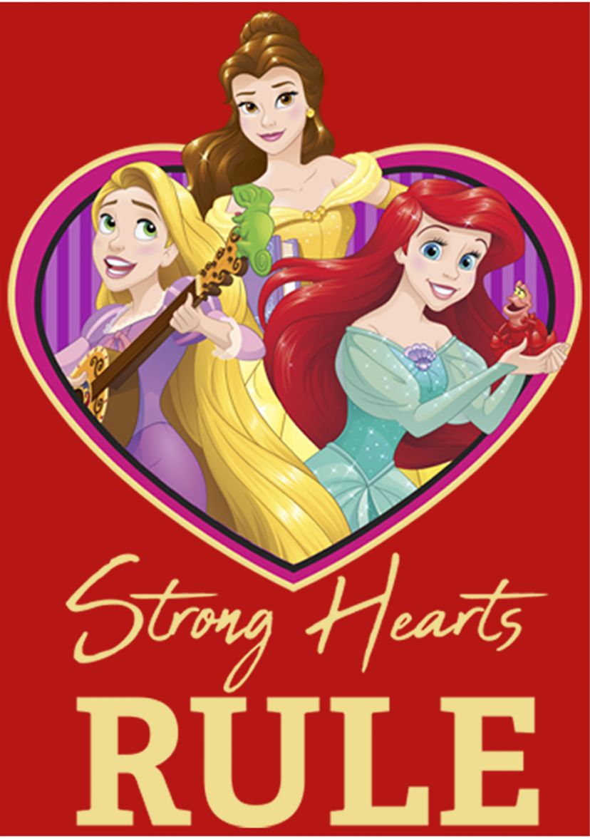 Girls 4-6x Strong Hearts Rule Top