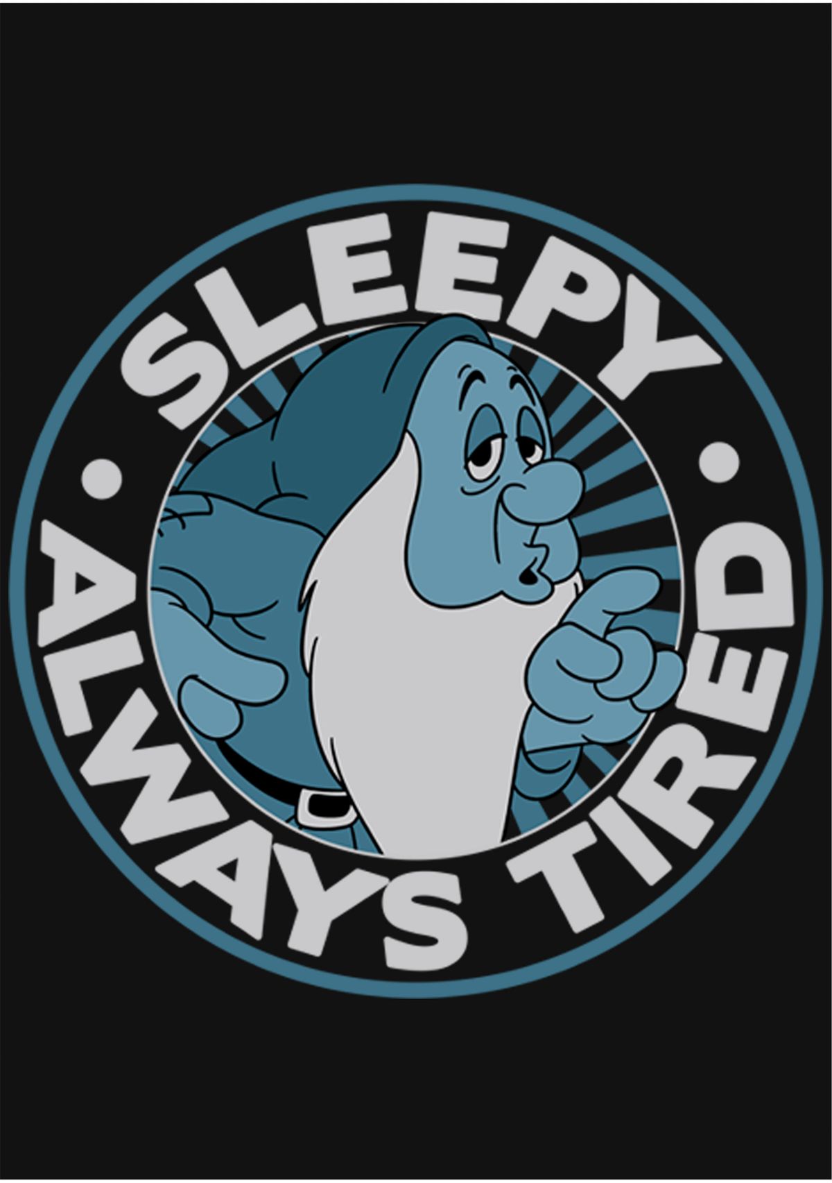 Girls 46x Disney Princess About Sleepy Round Graphic Top