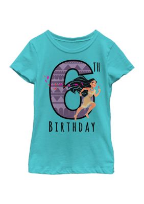 Disney Princess Girls 4-6x Poca Birthday 6 Graphic T-Shirt