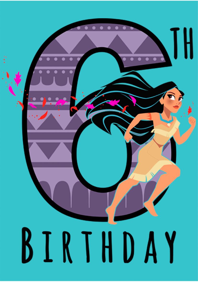 Girls 4-6x Poca Birthday 6 Graphic T-Shirt