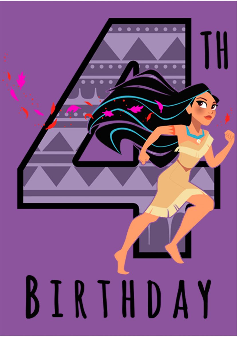 Girls 4-6x Poca Birthday 4 Graphic T-Shirt
