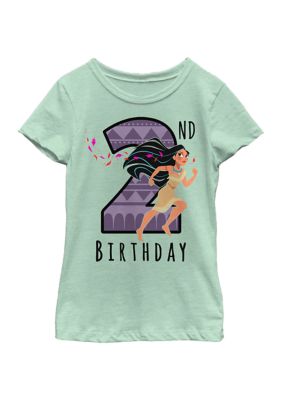 Disney Princess Girls 4-6x Poca Birthday 2 Graphic T-Shirt, Mint, Small