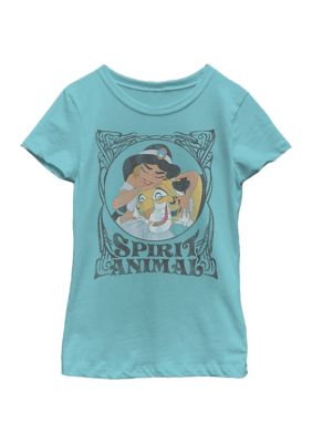 Disney Princess Girls 4-6x Spirit Animal v2 Graphic T-Shirt, Blue, Large