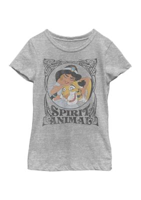 Disney Princess Girls 4-6x Spirit Animal v2 Graphic T-Shirt, Mint, Large