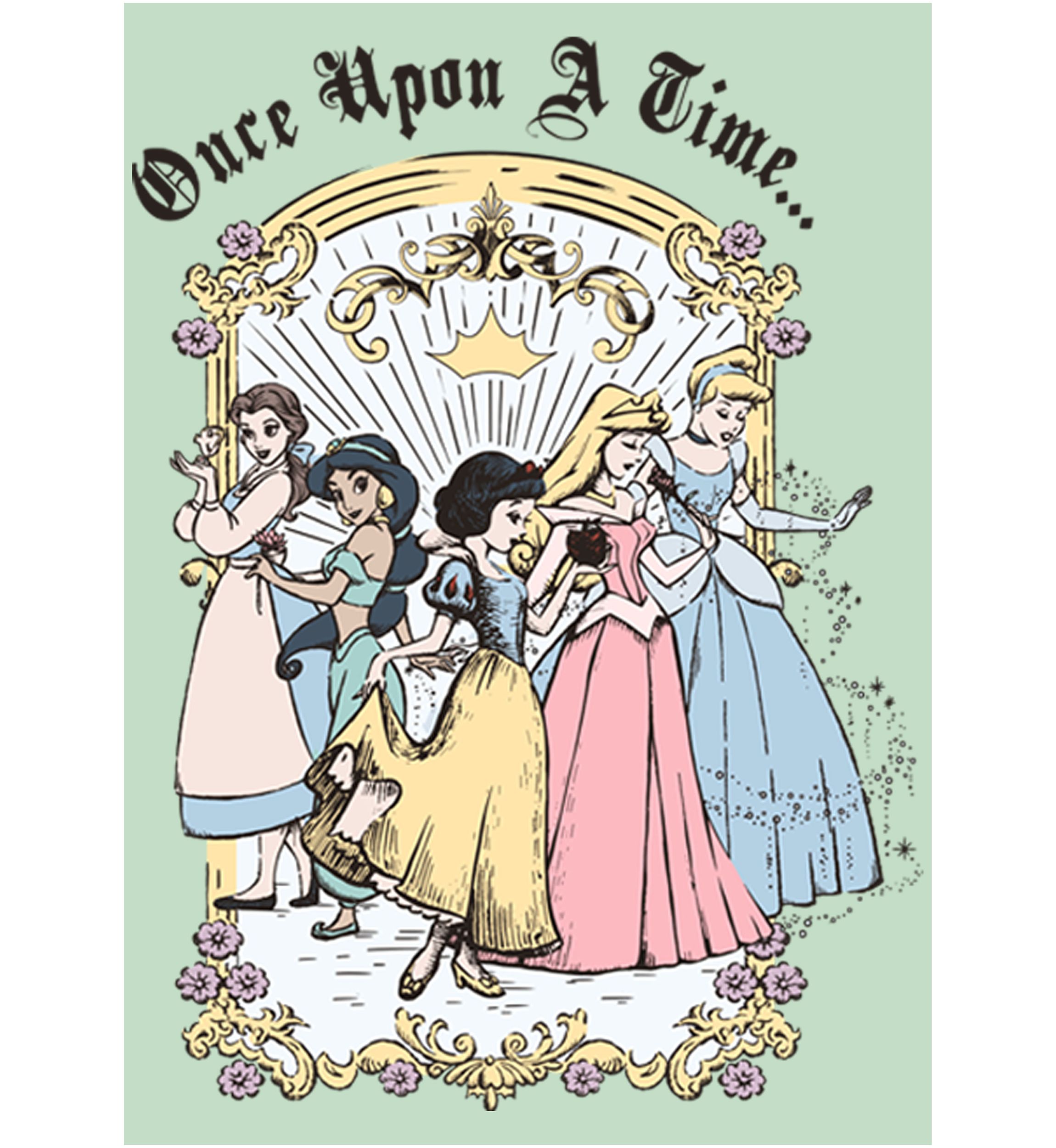 Girls 4-6x  Vintage Princess Group Graphic T-Shirt