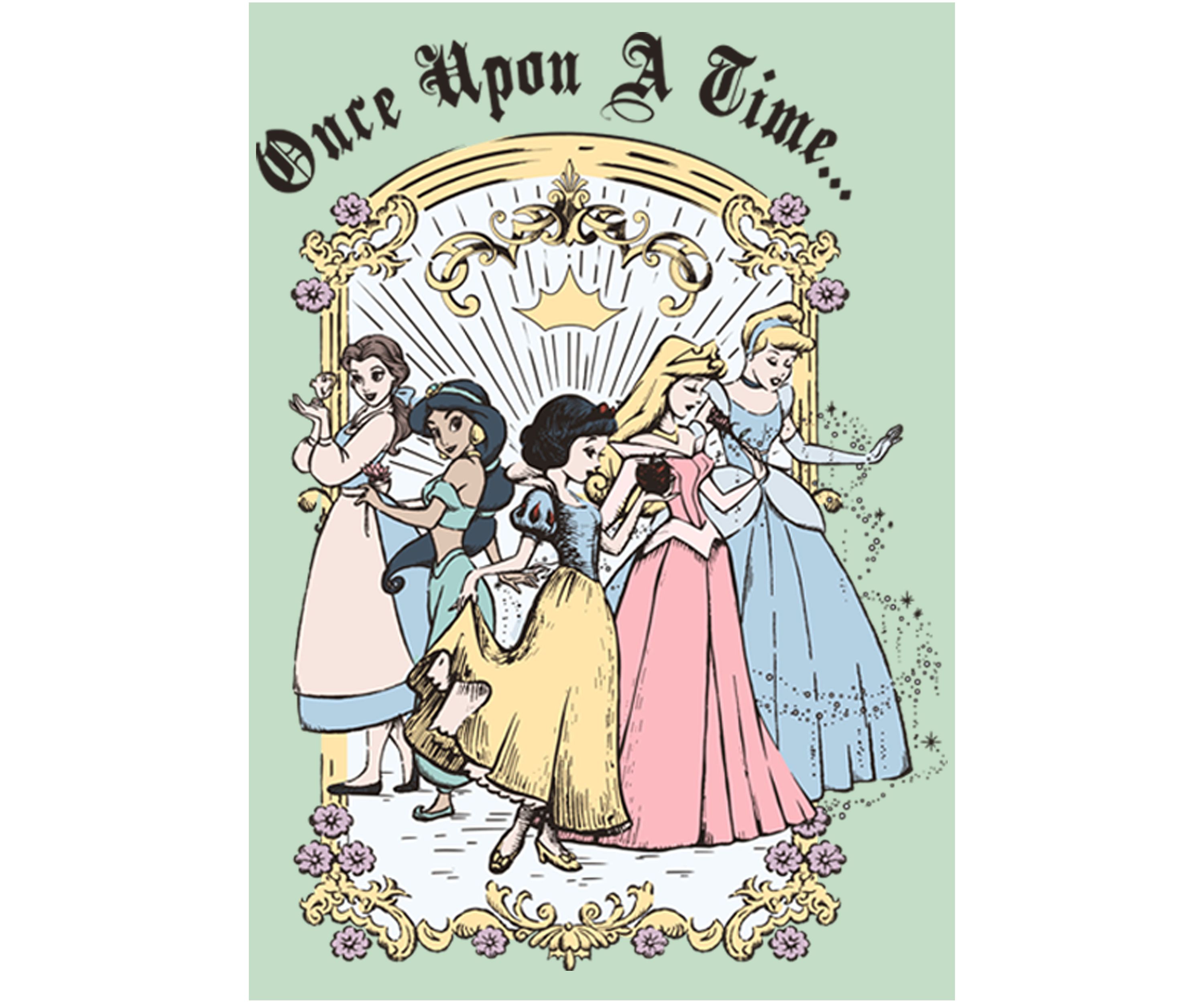 Girls 4-6x  Vintage Princess Group Graphic T-Shirt