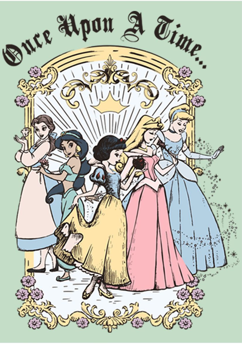 Girls 4-6x  Vintage Princess Group Graphic T-Shirt