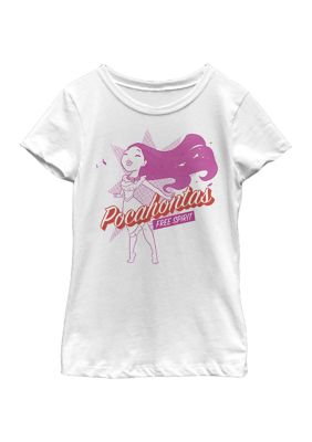 Disney Princess Girls 4-6x Poca Pop Graphic T-Shirt, White, Large