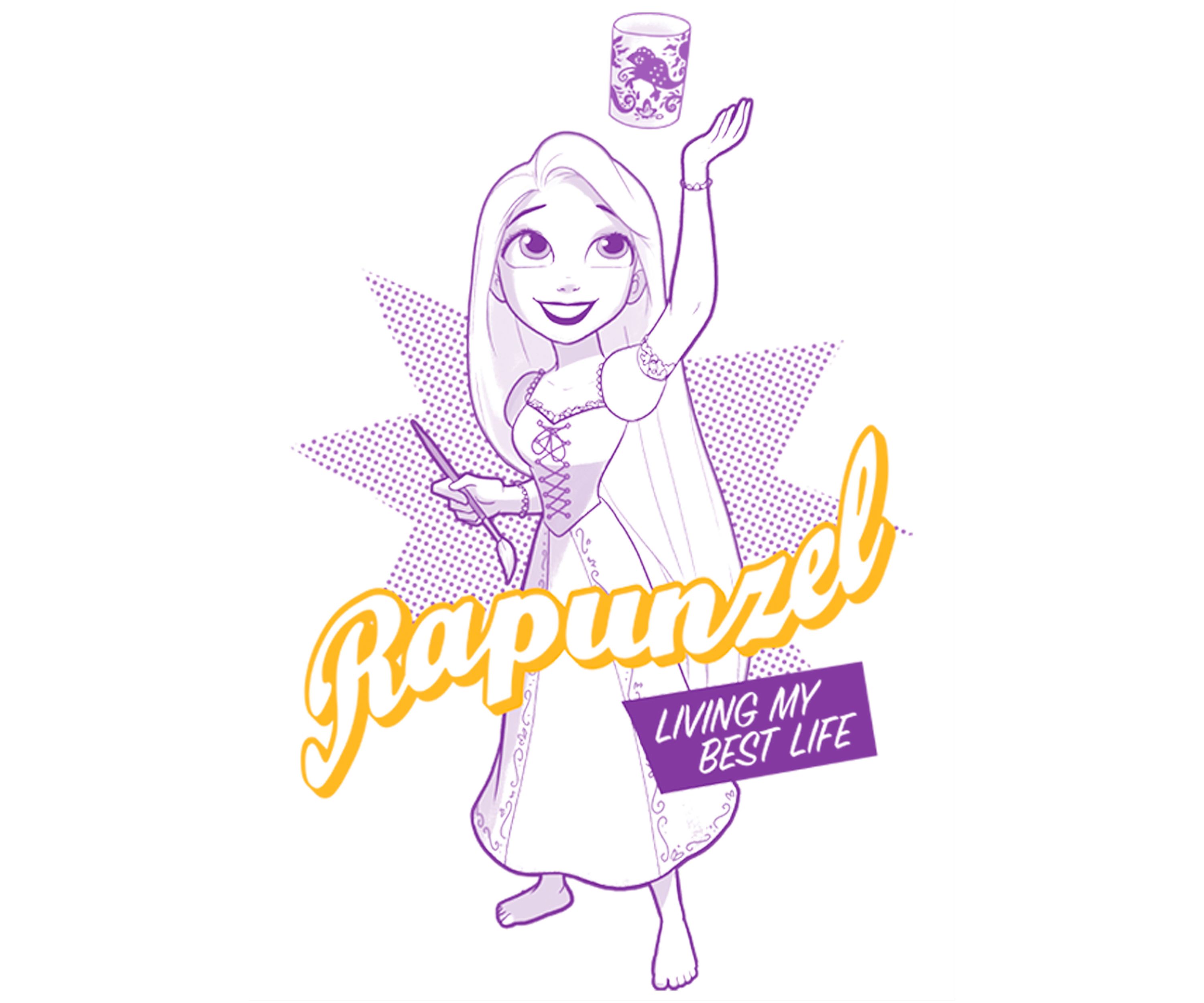 Girls 4-6x  Rapunzel Pop Graphic T-Shirt