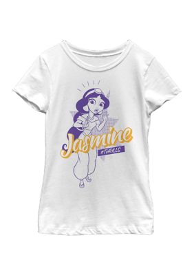 Disney Princess Girls 4-6x Jasmine Pop Graphic T-Shirt, White, Medium