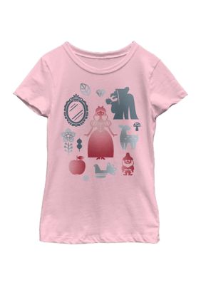 Girls 46x Disney Princess VINTAGE SNOW WHITE Graphic Top, Pink, X-Large
