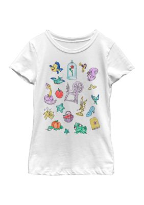 Disney Princess Girls 4-6x Disney Doodles Graphic T-Shirt