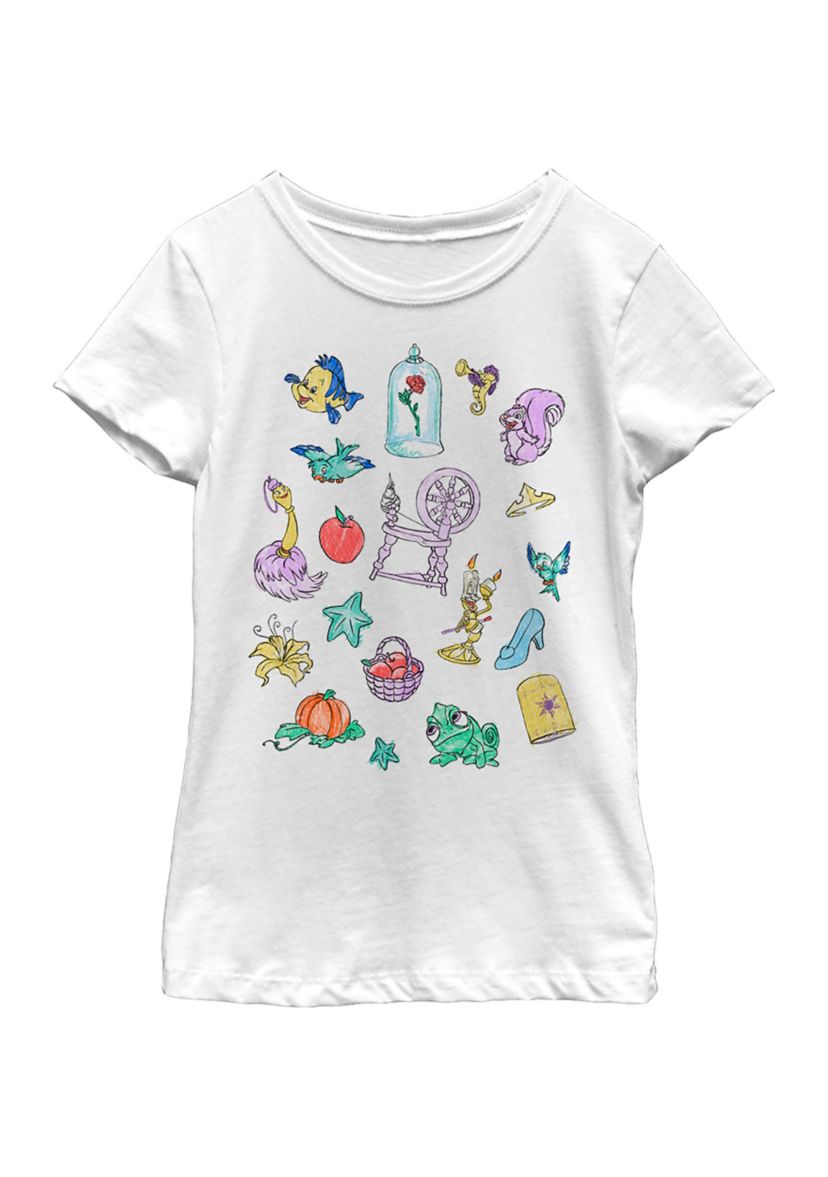Girls 4-6x  Disney Doodles Graphic T-Shirt
