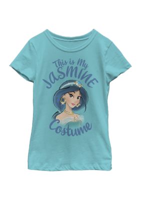 Disney Princess Girls 4-6x Jasmine Costume Graphic T-Shirt, Blue, Large
