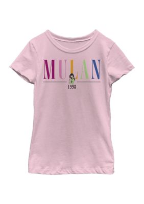 Disney Princess Girls 4-6x Mulan Title Graphic T-Shirt, Pink, Small