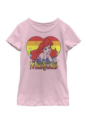 Disney Princess Girls 4 6x Rainbow Ariel Graphic T Shirt Belk
