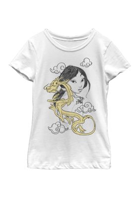 Disney Princess Kids Mulan Graphic T-Shirt, White, X-Large
