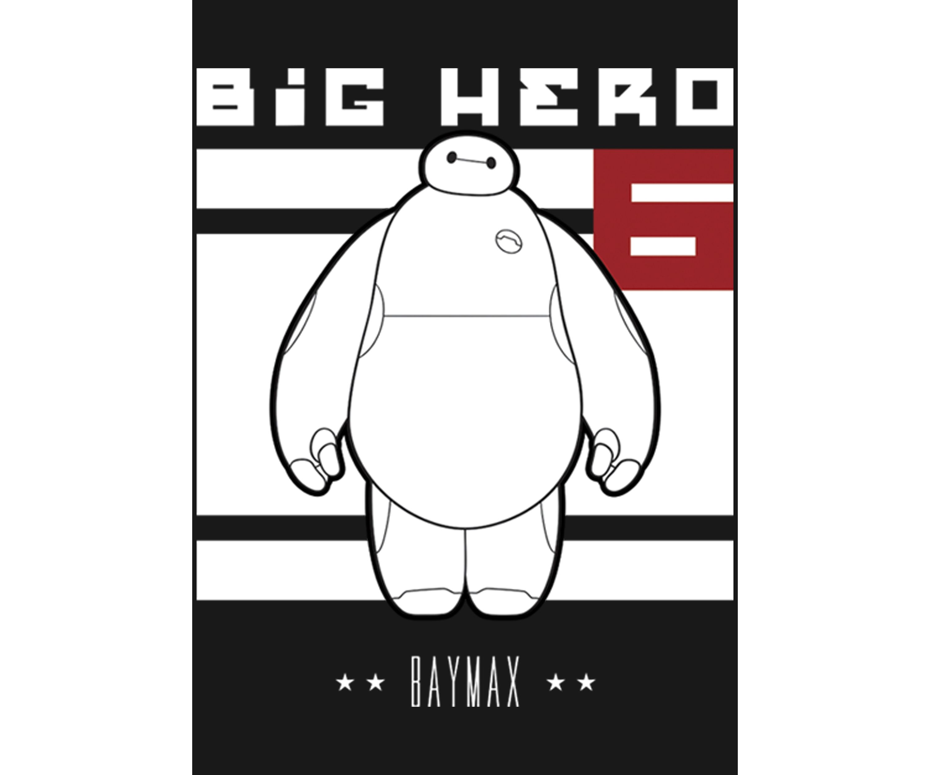 Girls 4-6x  Baymax Block Graphic T-Shirt