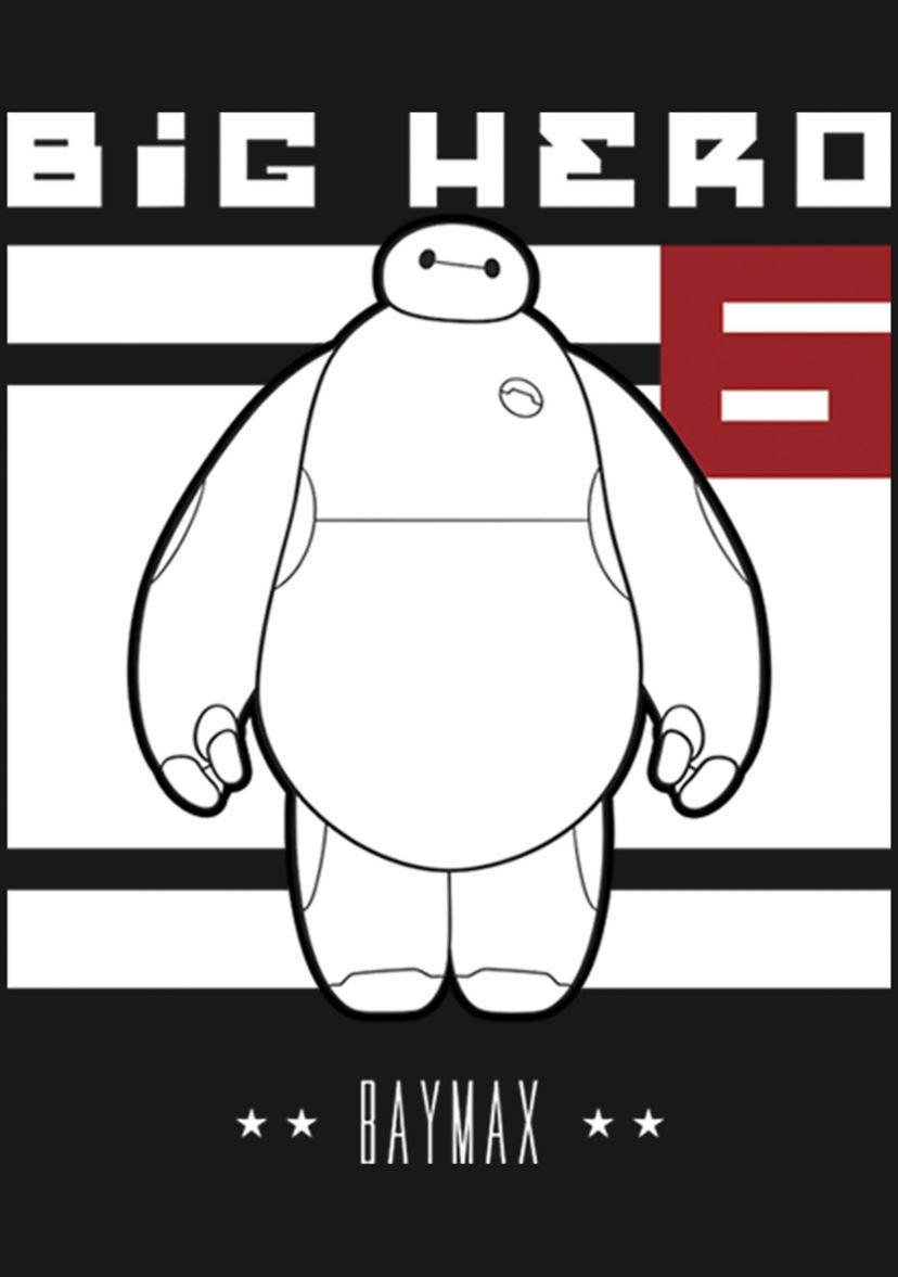 Girls 4-6x  Baymax Block Graphic T-Shirt