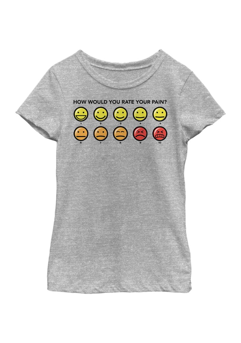 Girls 4-6x  Pain Rating Graphic T-Shirt