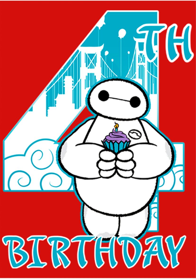 Girls 4-6x Baymax 4 Years Graphic T-Shirt