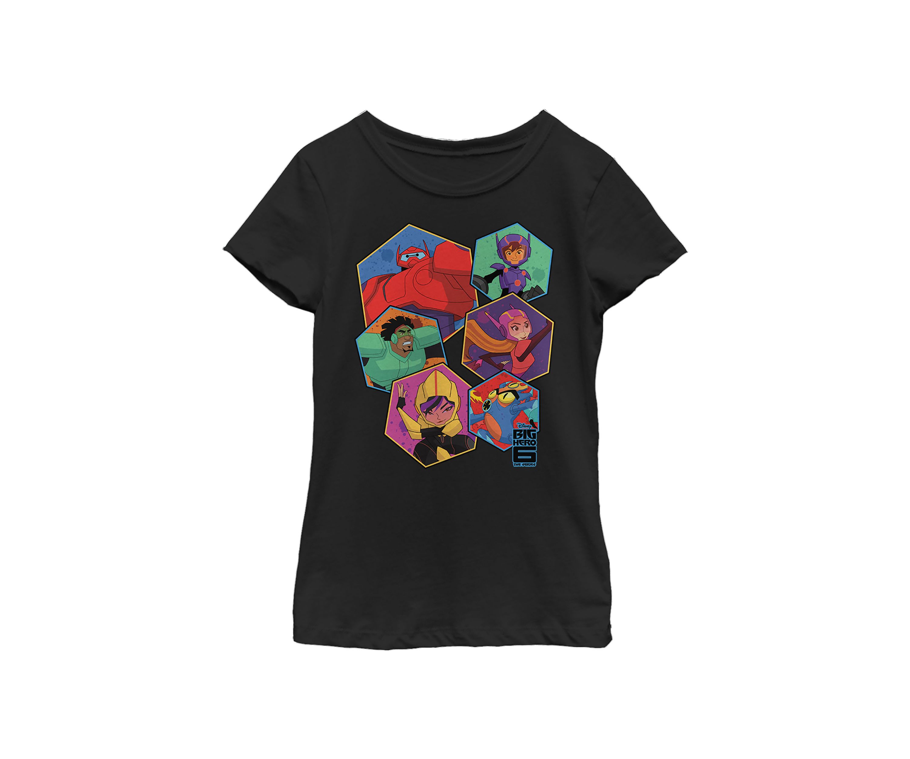 Girls 4-6x  Big Six Hex Graphic Top