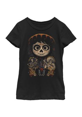 Disney Pixar Girls 4-6x Coco Poster Graphic T-Shirt, Black, XS