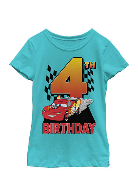Disney® Girls 4-6x Lightning Birthday 4 Graphic T-Shirt
