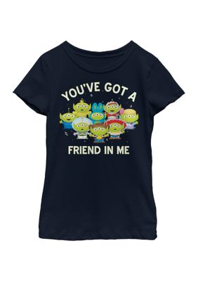Disney Pixar Girls 4-6x You've Got a Friend Graphic T-Shirt, Navy Blue, XS