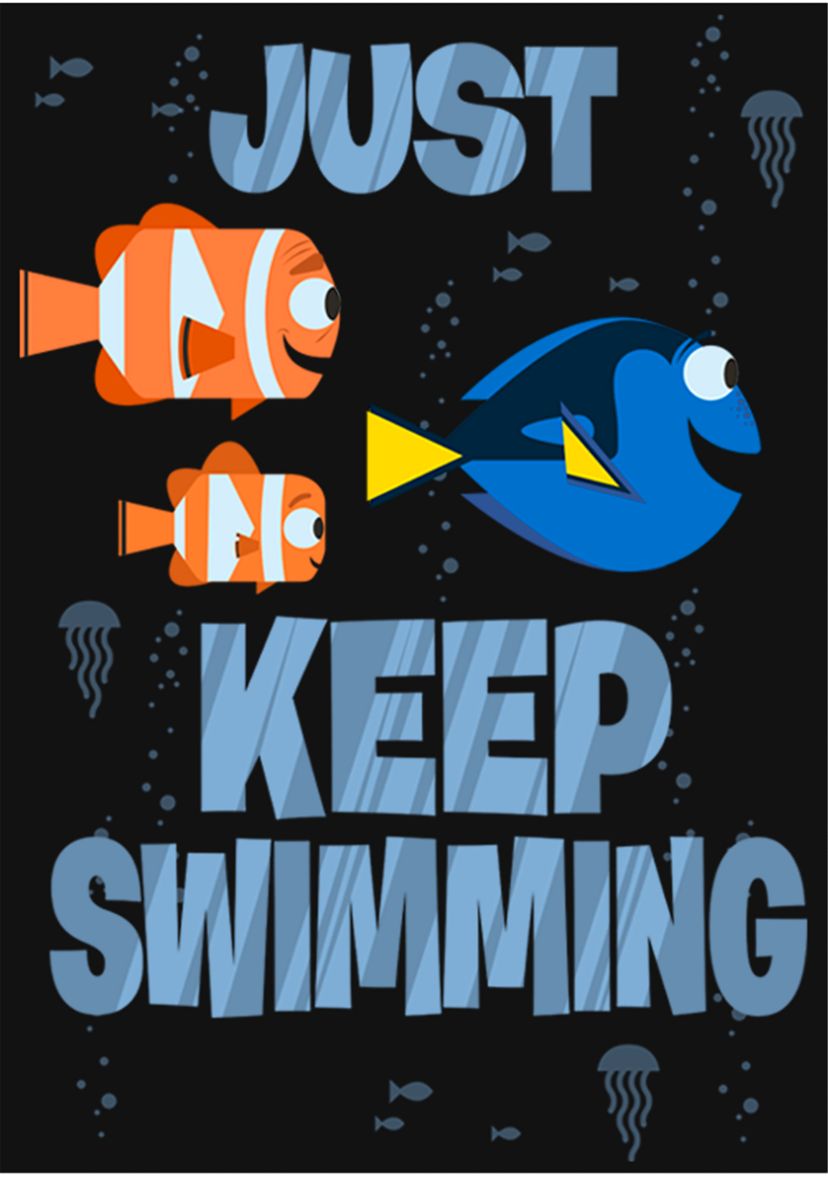 Girls 4-6x  Just Swimming Graphic T-Shirt
