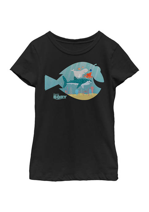 Disney® Girls 7-16 Dory Silhouette Graphic T-Shirt