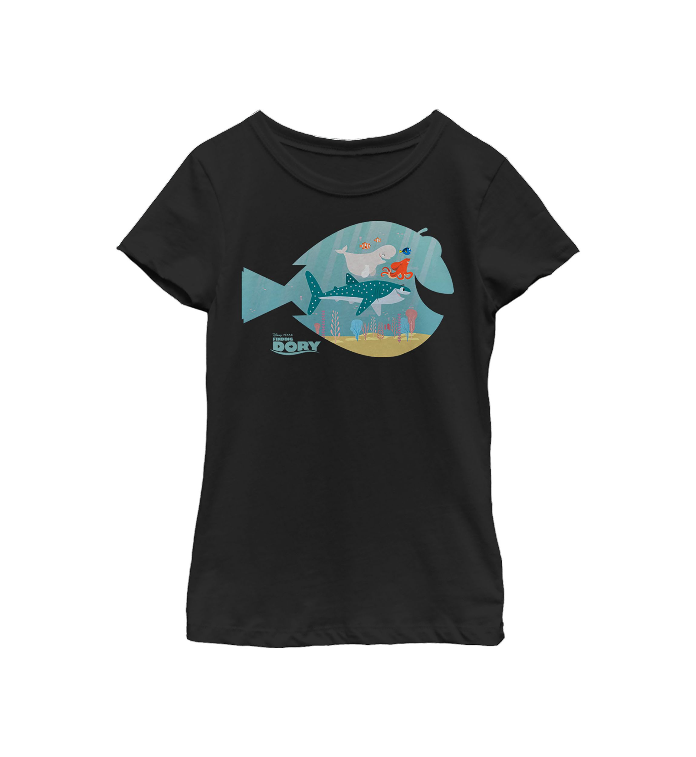  Girls 7-16 Dory Silhouette Graphic T-Shirt 
