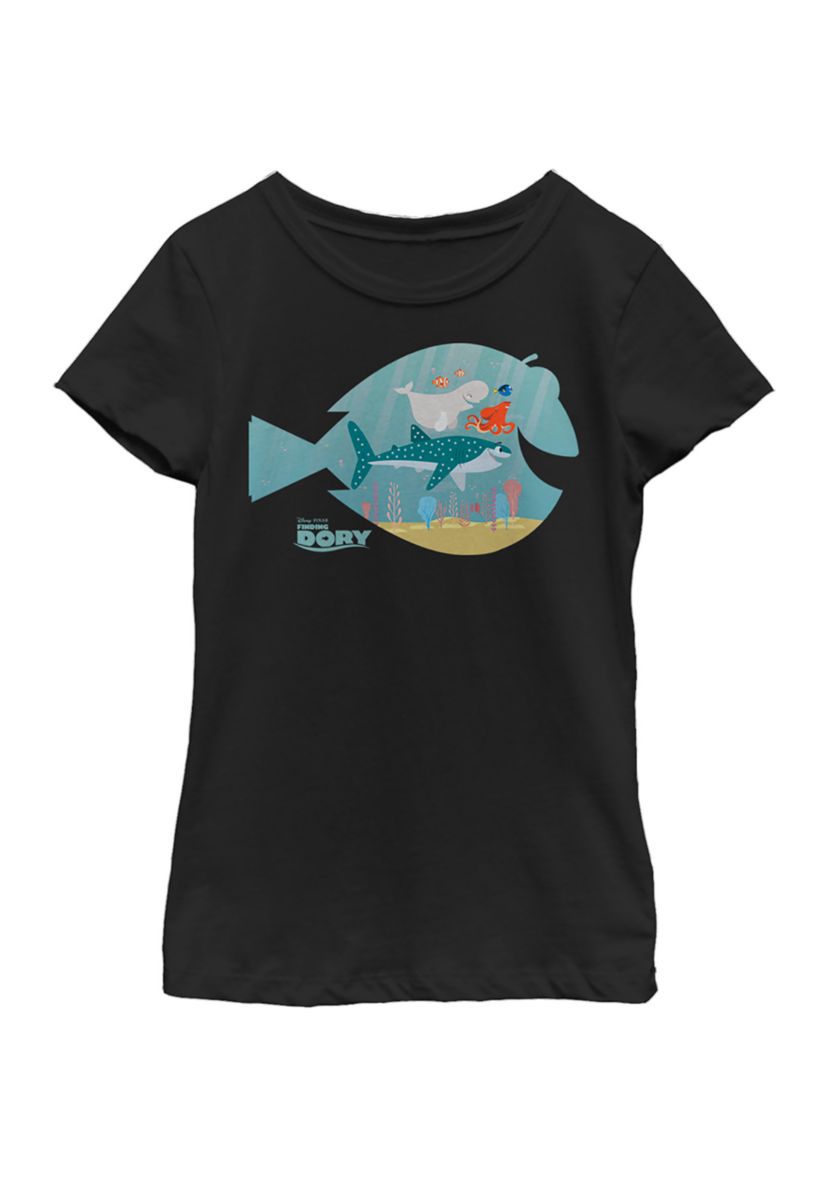  Girls 7-16 Dory Silhouette Graphic T-Shirt 