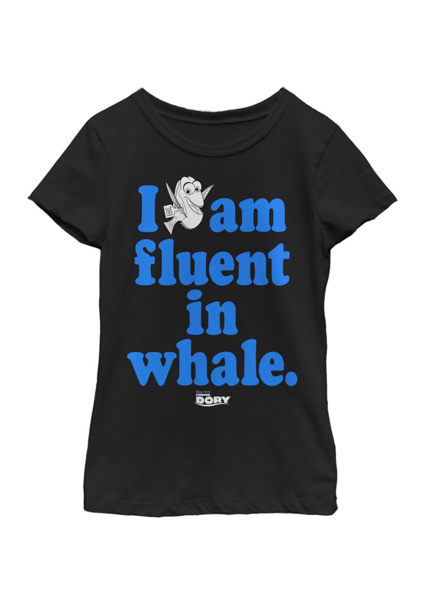 Girls 4-6x  Fluent in Whale Graphic T-Shirt