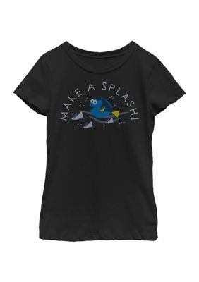 Disney Girls 4-6x Make A Splash Graphic T-Shirt, Black, XS