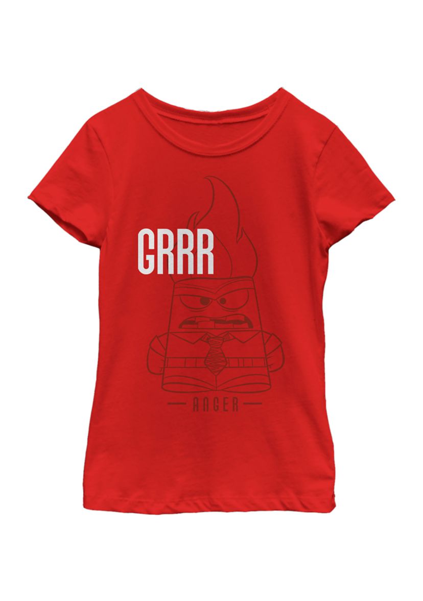 Girls 4-6x  Grrr Anger Graphic Top