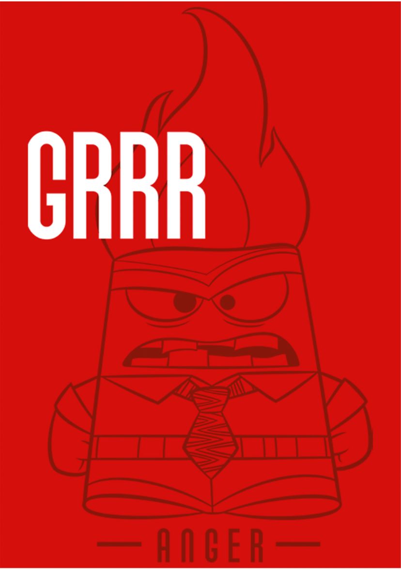 Girls 4-6x  Grrr Anger Graphic Top