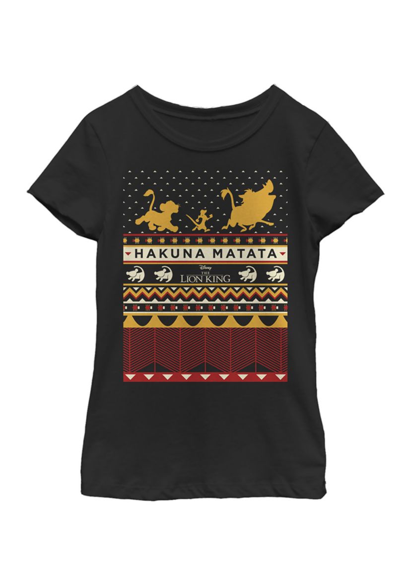 Girls 4-6x Hakuna My Knits Ugly Sweater Graphic T-Shirt