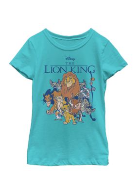 Disney Girls 4-6x Group Graphic T-Shirt, Blue, X-Large