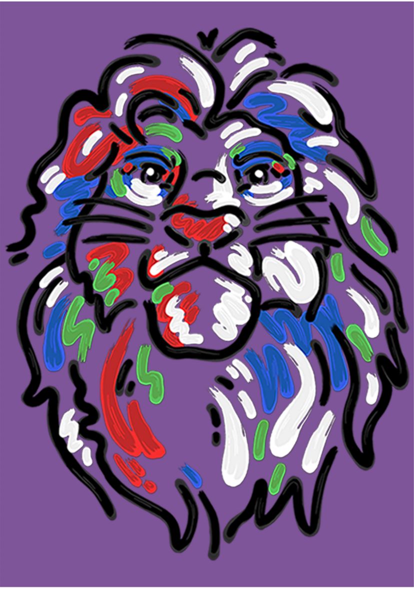 Girls 4-6x Simba Paint Graphic T-Shirt