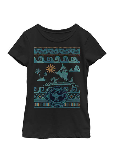 Disney® Moana™ Girls 4-6x Sweater Collage Graphic T-Shirt